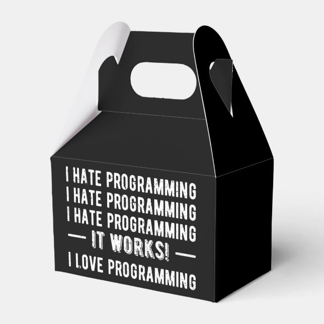 I Hate Programming - Funny Programmer II Favour Box (Front Side)