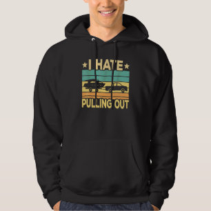 I Hate Pulling Out Boat Captain Boating Retro Hoodie