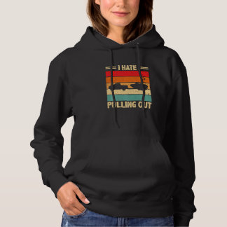 I Hate Pulling Out Retro Boat Captain  Boating Hoodie