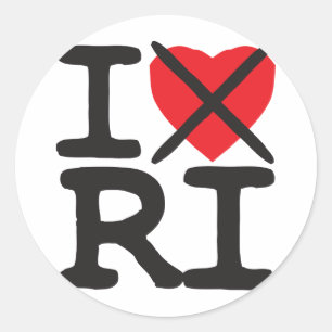 I Hate RI - Rhode Island Classic Round Sticker