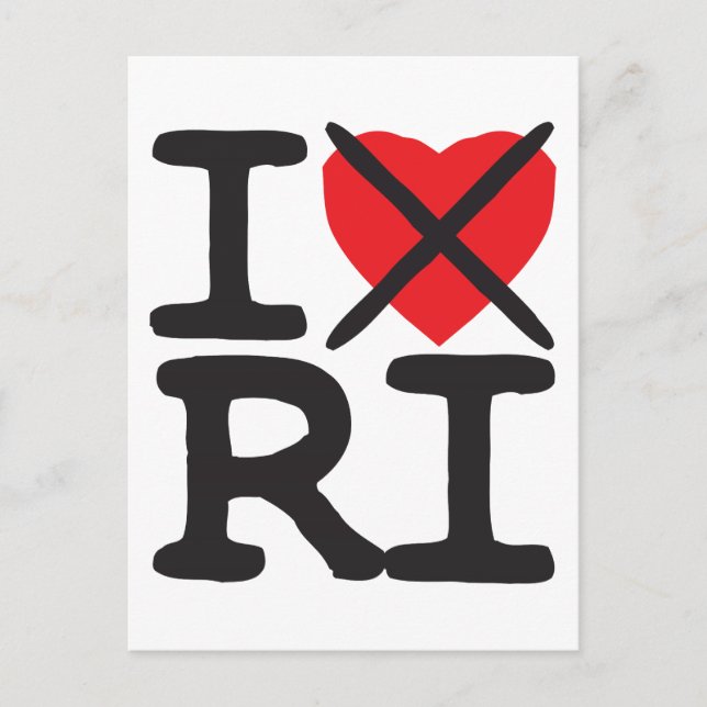 I Hate RI - Rhode Island Postcard (Front)