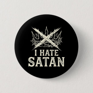 I Hate Satan 6 Cm Round Badge
