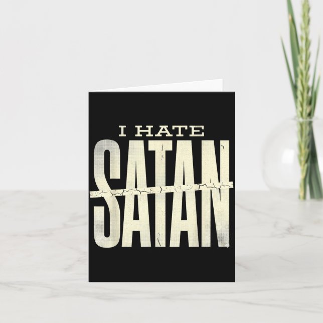 I Hate Satan Card (Front)