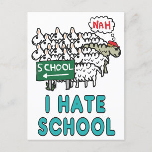 I Hate School Postcard