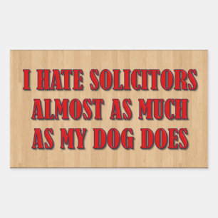 I Hate Solicitors Rectangular Sticker