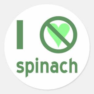 I Hate Spinach Classic Round Sticker