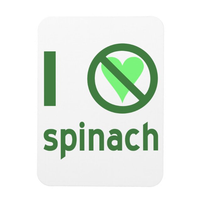I Hate Spinach Magnet (Vertical)