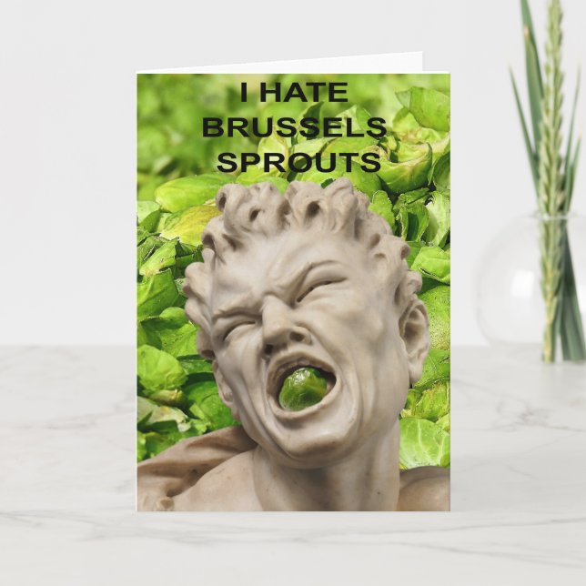 I hate sprouts ! card (Front)