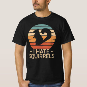 I Hate Squirrels - Funny Retro Style T-Shirt