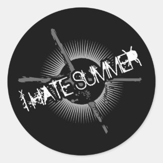 I Hate Summer Classic Round Sticker