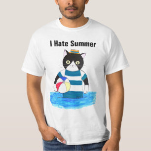I Hate Summer Grumpy Cat in Swimsuit Hate beach T-Shirt