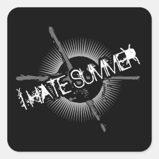 I Hate Summer Square Sticker