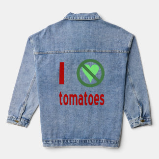 I Hate Tomatoes No Love Denim Jacket