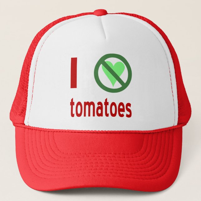I Hate Tomatoes Trucker Hat (Front)
