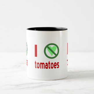 I Hate Tomatoes Two-Tone Coffee Mug