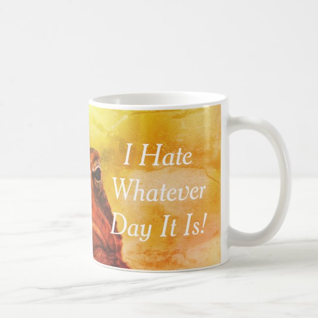 "I Hate Whatever Day It Is" Grumpy Toad Coffee Mug (Right)