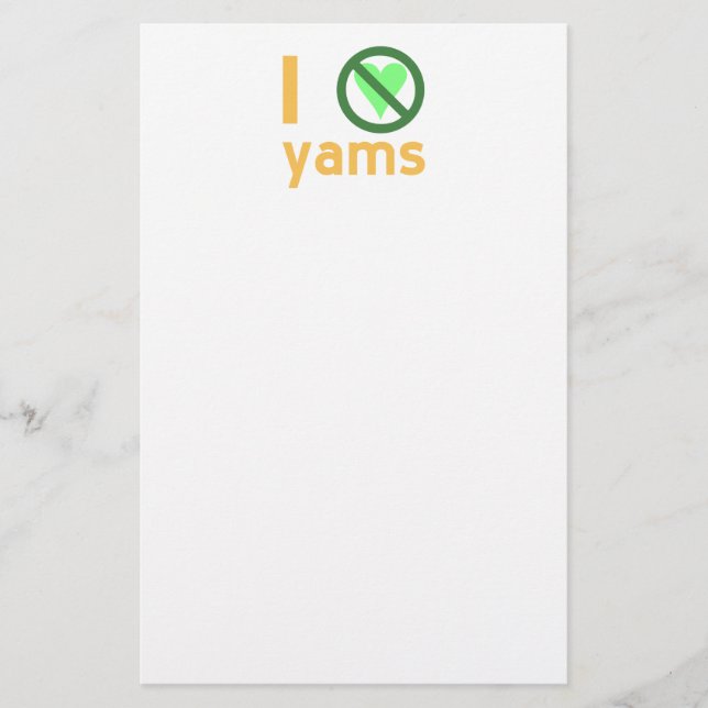 I Hate Yams No Love (Front)