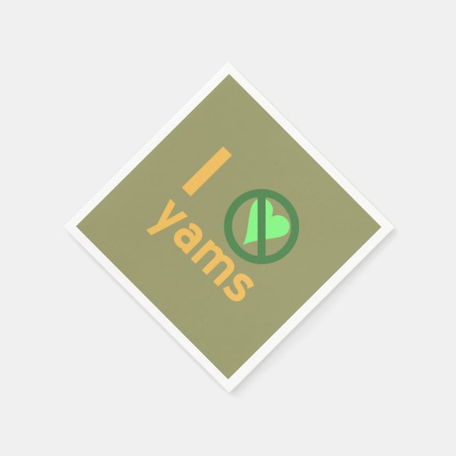 I Hate Yams No Love Napkin (Corner)