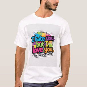 I Hate You But I Love You Sticker T-Shirt