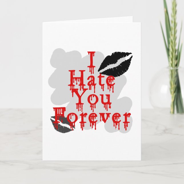 I Hate You Forever Holiday Card (Front)