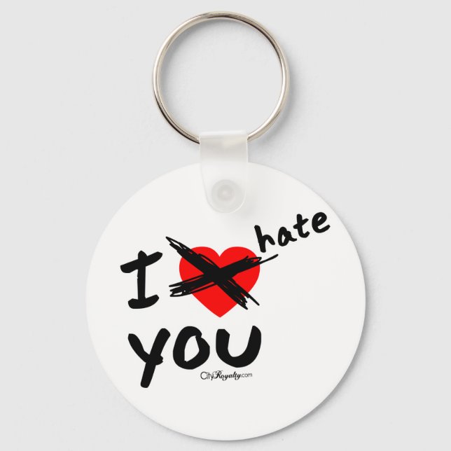 I hate you key ring (Front)