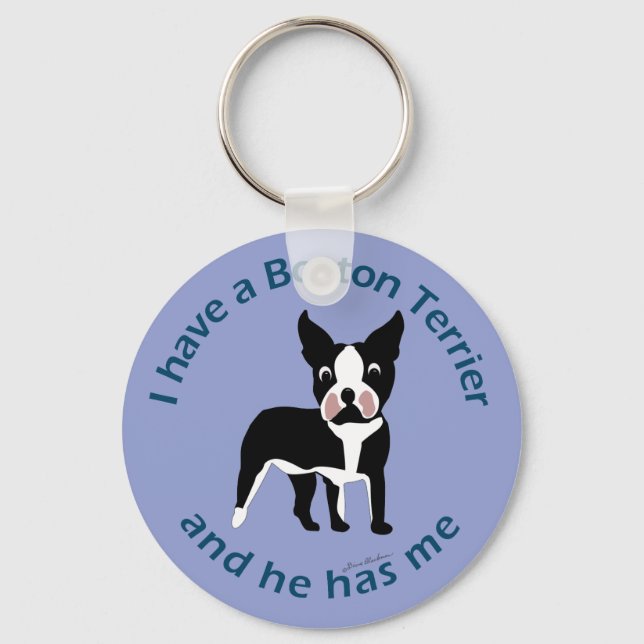 I have A Boston Terrier Key Ring (Front)