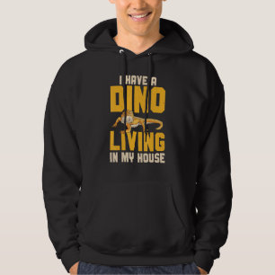 I Have A Dino Living In My House Lizard Bearded Dr Hoodie