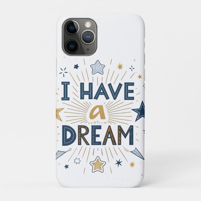 I Have a Dream Starburst Typography Art Case-Mate iPhone Case (Back)