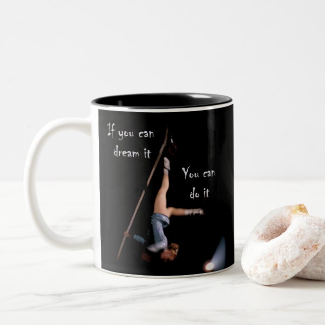 I Have a Dream. Two-Tone Coffee Mug (With Donut)
