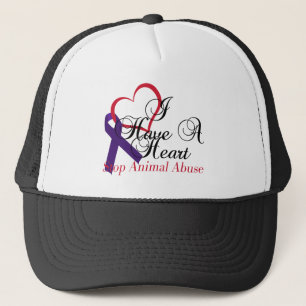 I Have A Heart Stop Animal Abuse Trucker Hat