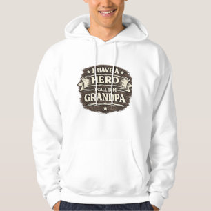 I Have a Hero I Call Him Grandpa – Vintage Design Hoodie