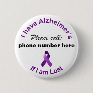 I have Alzheimer’s Please Call if I'm Lost Badge