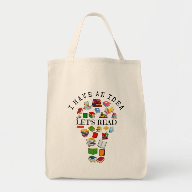 I Have An Idea Let's Read Tote Bag (Front)