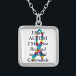 I have Autism necklace<br><div class="desc">Why should an Autism Alert necklace be ugly??? This is one is fashionable as well as functional. Perfect for your loved one with Autism to wear,  and in case of an emergency,  responders will know your loved one has Autism.</div>