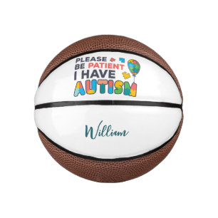I Have Autism Personalised Swag Mini Basketball