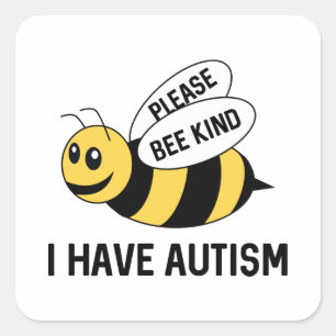 I Have Autism Square Sticker