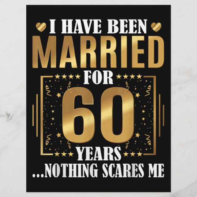 I Have Been Married for 60 Years  60th Wedding Custom Letterhead (Front)