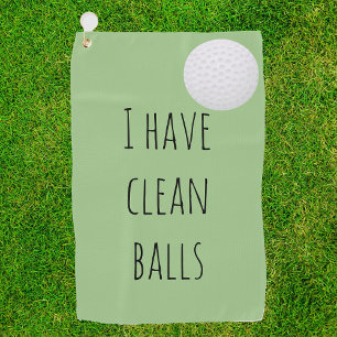 I Have Clean Balls Gift Funny Humour Golf Towel