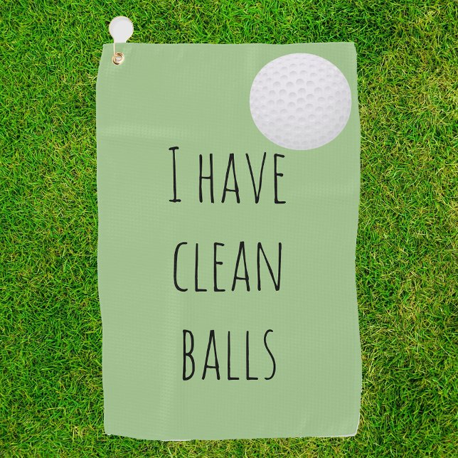 I Have Clean Balls Gift  Funny Humour Golf Towel (Creator Uploaded)