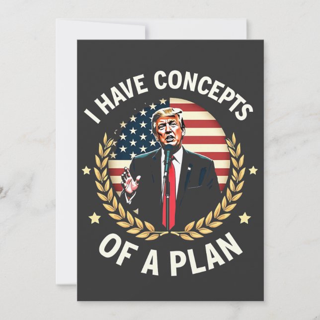 I Have Concepts Of a Plan Trump Debate Election Invitation (Front)