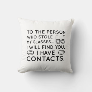 I Have Contacts Cushion
