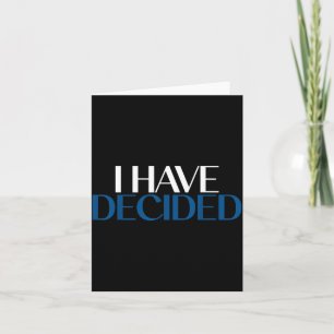 I Have Decided Christian Baptism Faith  Card