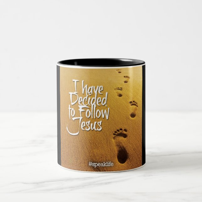 I HAVE DECIDED TO FOLLOW JESUS Two-Tone COFFEE MUG (Center)