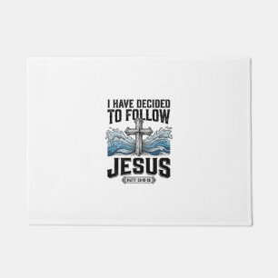 I Have Decided To Follow Jesus Vintage Shirt Doormat