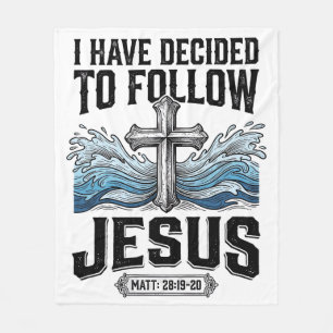 I Have Decided To Follow Jesus Vintage Shirt Fleece Blanket