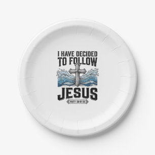 I Have Decided To Follow Jesus Vintage Shirt Paper Plate