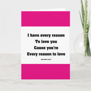 I have every reason to love you holiday card