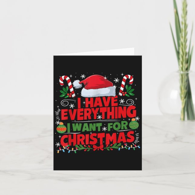 I Have Everything I Want For Christmas Couples Mat Card (Front)