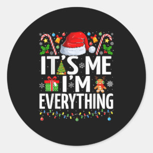 I Have Everything Want For Christmas Couple Pajama Classic Round Sticker