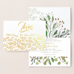 I Have Found the One My Soul Loves Wedding Foil Card
